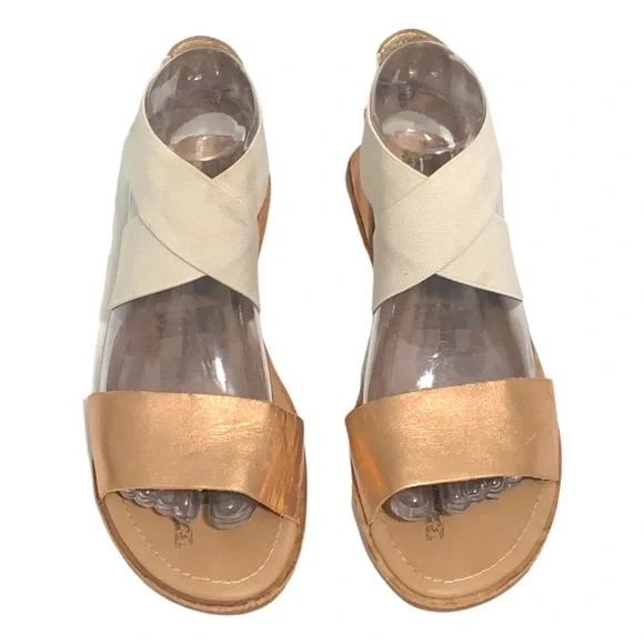 Sorel Women's Sandals in Gold and Cream - Picture 3 of 10